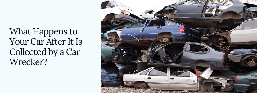 Car after it collected by car wrecker